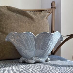 Elegant Light Blue Gray Ceramic Vase